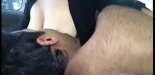  Indian Sexy hot horny milf teen stranger boob press in car